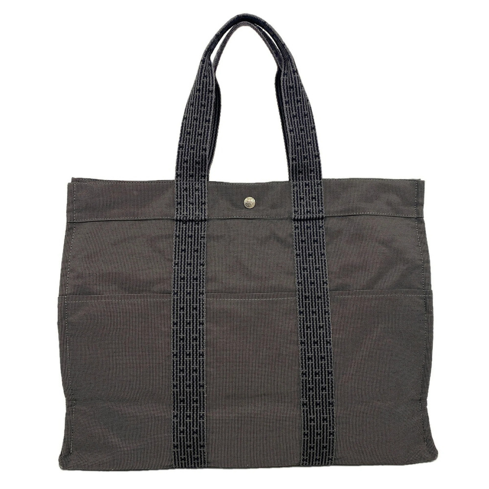Hermes Herline GM Nylon Tote Bag, Gray, for Men and Women